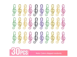 30 Clips De Papel De Notas Musicales Bonitos Alambres Metálicos Para Suministros De Oficina Y Escuela