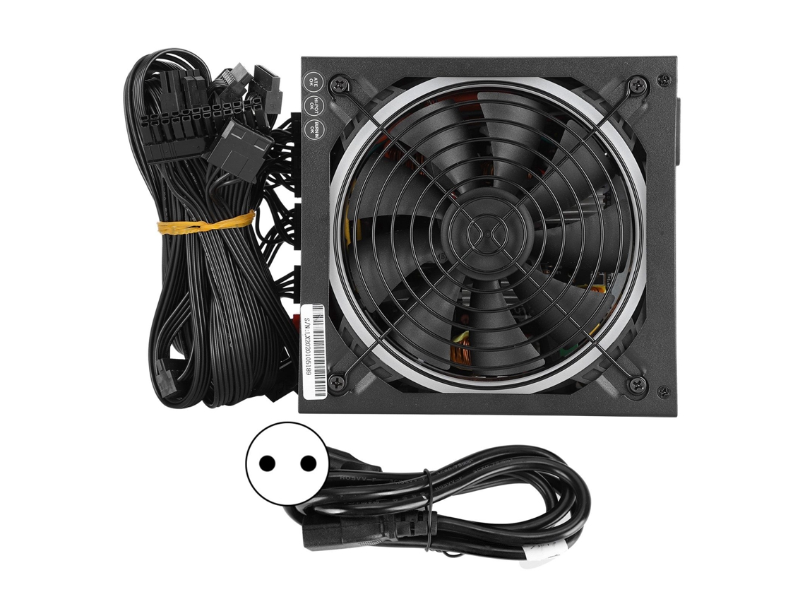 Fuente De Alimentación Para Computadora (110-230v, 600w, Ventilador Rgb De 12cm)