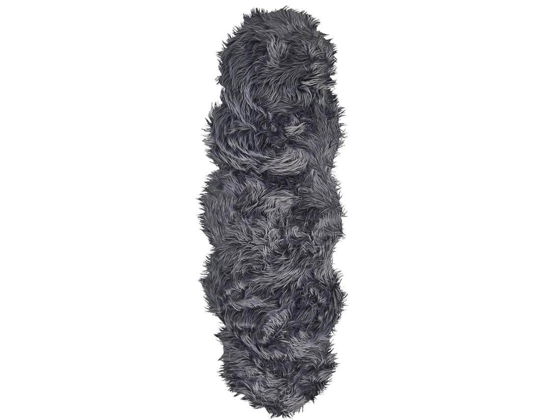 Alfombra de pelo largo BELIANI Mamungari de Acrílico Gris 60x180