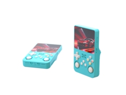 Consola portátil Fwinl R36s, juego arcade retro portátil, sistema 3D dual, azul claro, 128 GB