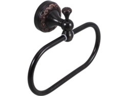 Toallero De Pared Con Aro De Cobre Negro, Estilo Retro.