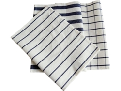 Juego De 3 Toallas De Cocina De Algodón, Con Estampado De Rayas, Absorbentes Y Duraderas