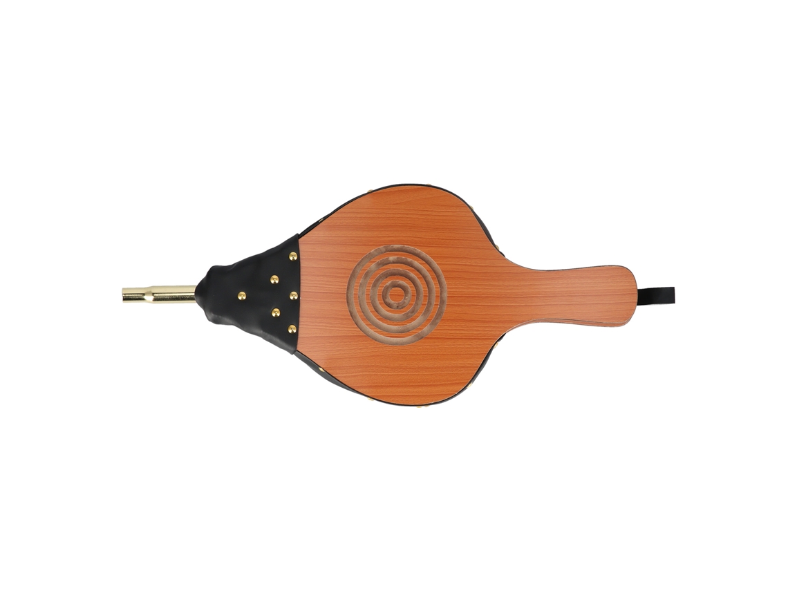 Soplador de aire para chimenea de leña con boquilla y mango de hierro fundido para acampar al aire libre y barbacoas.