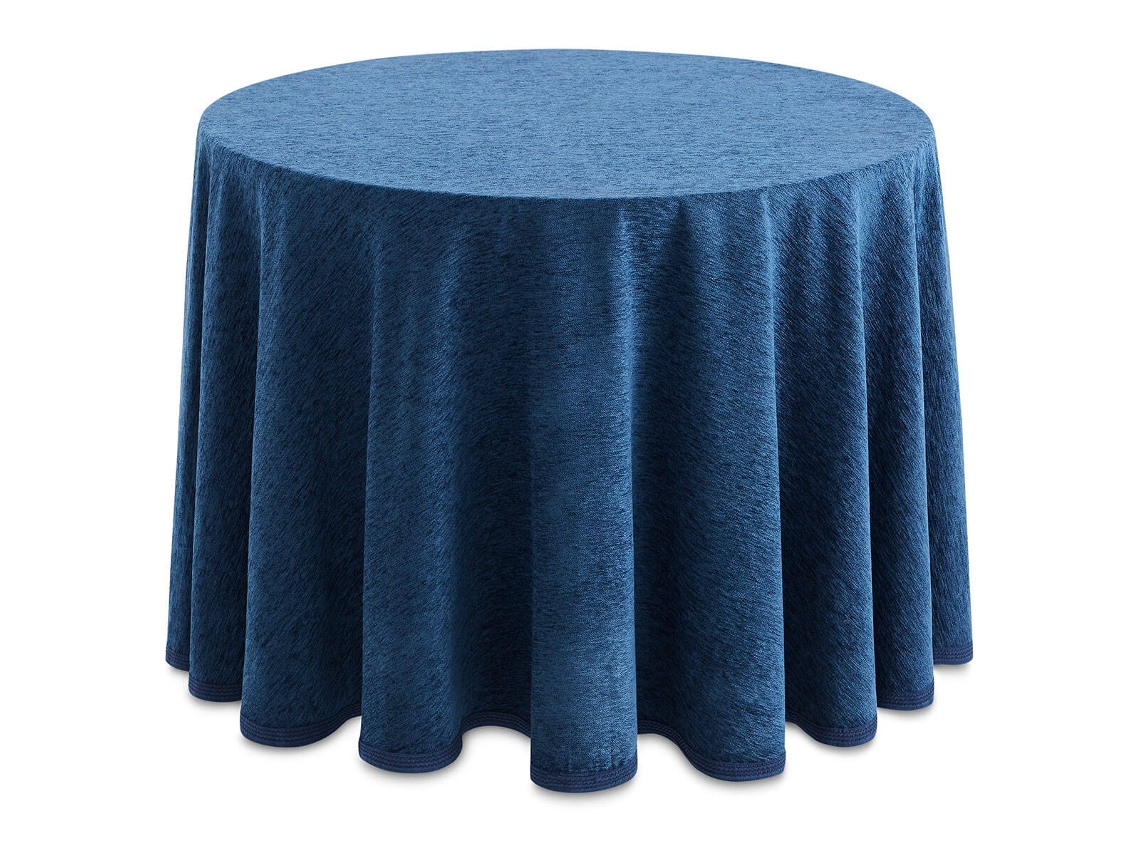 Lanovenanube Falda Camilla Redonda Chenilla Azul Oceano, 90