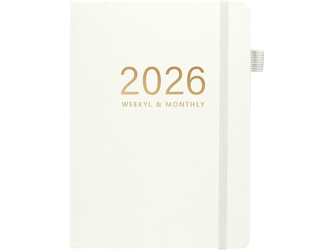 Calendario de tapa dura A5 de 144 hojas para uso diario, cuaderno 2026, para estudios, trabajo, viajes, hogar y escuela.