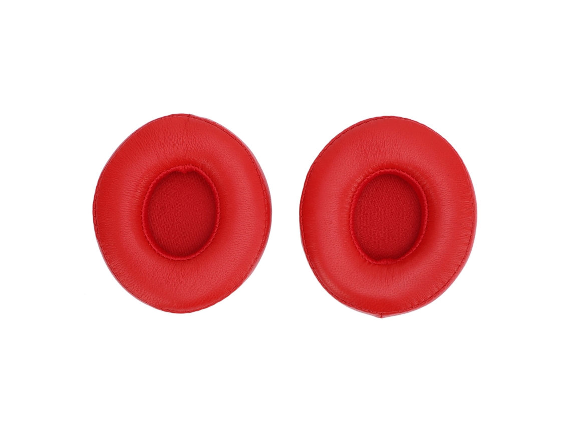 Repuesto De Almohadillas De Auriculares De Cuero De Piel De Oveja Con Espuma De Memoria Rojo, Aislamiento Acústico