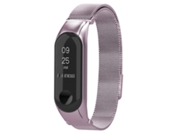 Pulsera Milanesa con Caja Metálica y Cierre Magnético Compatible con Xiaomi Band M3 y M4 27x2x1 cm. Violeta Dam