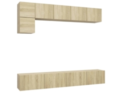 Maison Exclusive - Muebles De Pared De Tv 5 Pzas Aglomerado Color Roble Sonoma