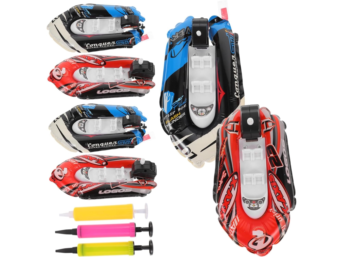 Juego De 6 Piezas De Botes Inflables A Pedales Para Niños, Bote De Juguete Acuático De Cuerda Para Niños.