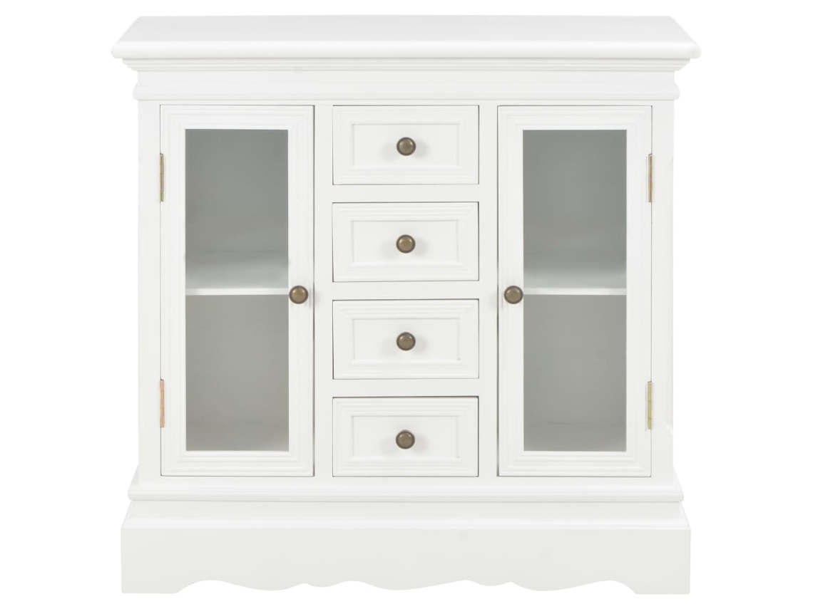 Maison Exclusive - Aparador De Madera Maciza De Pino Blanco 70x28x70 Cm