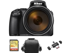 Cámara Compacta , Bolsa y Accesorios NIKON P1000 (Negro - 16 MP - Zoom Óptico: 125x)