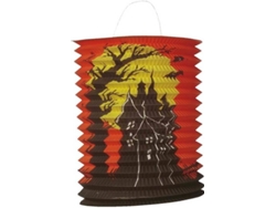 Decoraciones de Halloween DISFRAZZES Farolillo Tubular Casa de Brujas (25 cm)