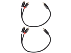 Cable Divisor Rca De 1 Macho A 2 Hembras, Adaptador En Y Estéreo Chapado En Oro Para Hdtv Y Subwoofer (2 Unidades)