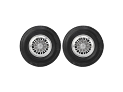 Kit De Neumáticos Delanteros De Goma Con Llantas Metálicas Para Coche Rc Tamiya A Escala 1/14