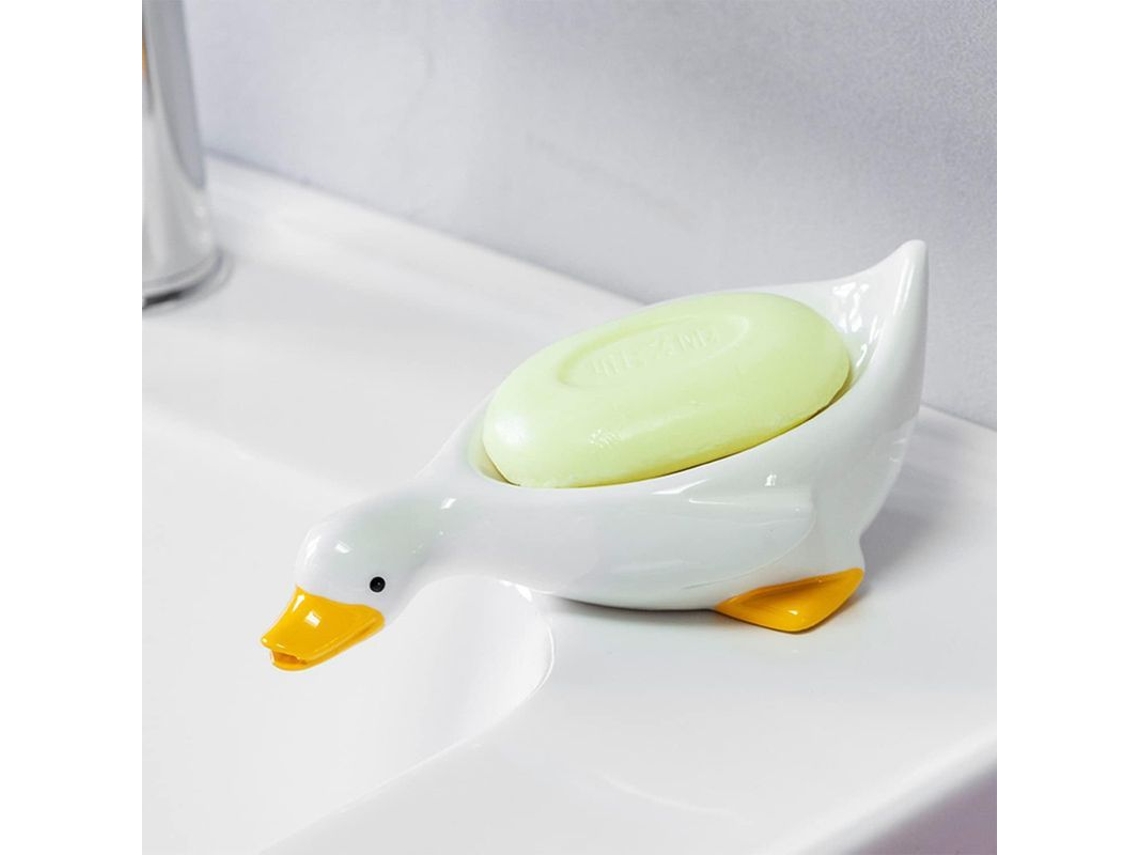 Jabonera De Cerámica Con Forma De Pato, Con Drenaje Automático, Para Baño, Ducha, Cocina Y Lavabo.