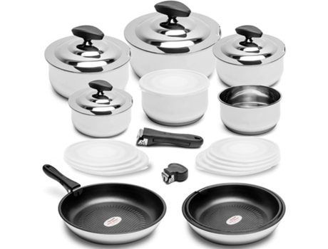 Baterías de Cocina CALLAWAY (16-20-24 cm - Acero Inoxidable - Plata)