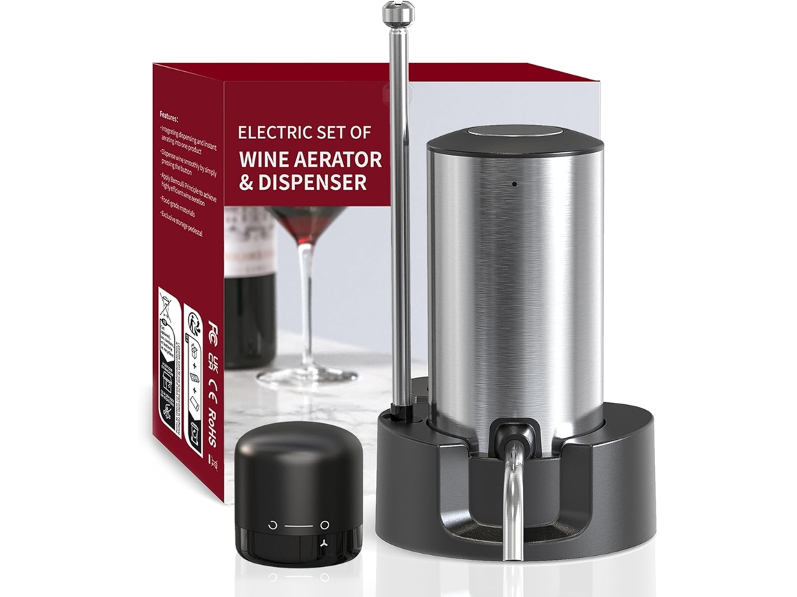 Aireador de vino eléctrico con base de tubo retráctil para amantes del vino, chrui