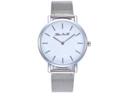Reloj De Pulsera Unisex De Cuarzo Con Correa De Aleación Ajustable Casual Plata Zhoulianfa