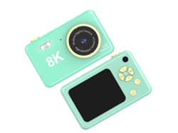 Câmera Digital H4 Hd 8K Compacta de 2.4 Polegadas Frontal e Traseira Câmera Ccd Dupla 32G Verde 