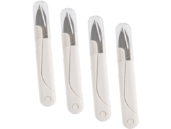 Tijeras de bordar de acero inoxidable (4 unidades) con funda. Slowmoose