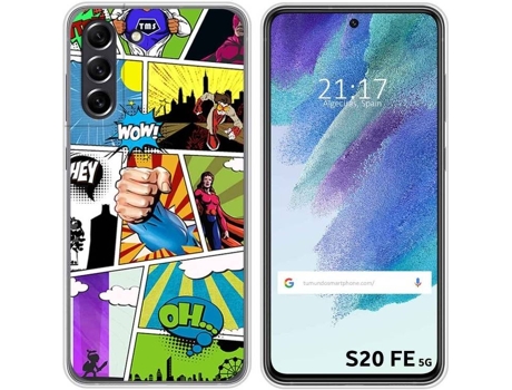 Carcasa Samsung Galaxy S21 FE 5G TUMUNDOSMARTPHONE Comic Multicolor