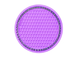 HYMNORA Posavasos universales para coche - PVC antideslizante con strass, 7 cm, rosa (con diamantes)