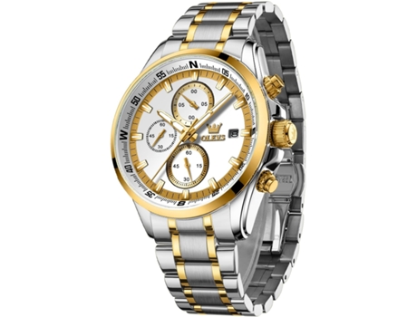 VEANXIN Reloj mecánico automático hueco para hombre con diamante luminoso resistente al agua(blanco)