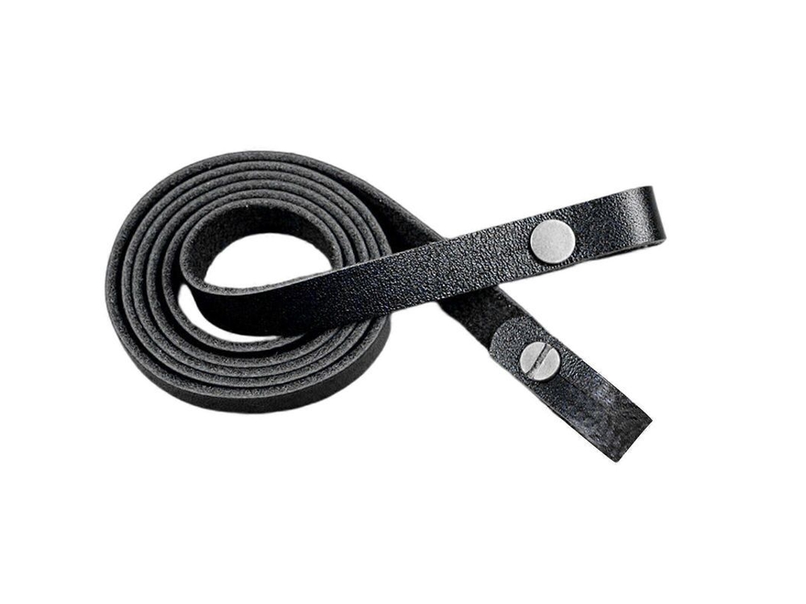 Correa De Cuero Auténtico Handmade Para Binoculares Y Cámaras Dc, Hombro/cuello, Negro Negro