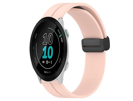 Correa para Garmin Forerunner 158 20 mm Color sólido Cierre magnético Correa de reloj de silicona Rosa VENISYMLIS