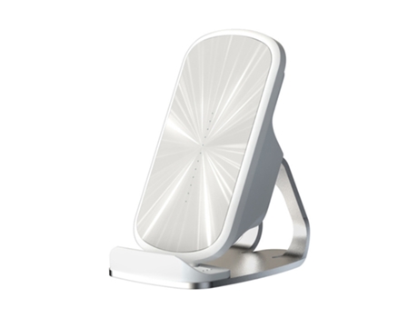 Soporte para cargador inalámbrico, carga rápida de 15 W, bobina autoalineable, blanco CHRONUS