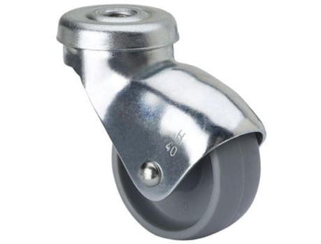 Rueda giratora agujero m6 21hsr25-bp plastico gris eje liso ALEX