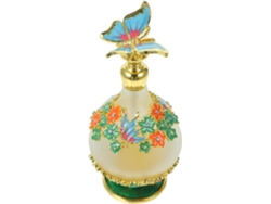 Frasco De Parfum En Verre Givré 30 Ml Col Fin 25 Y Tête Papillonnante Recargable Pour Huile