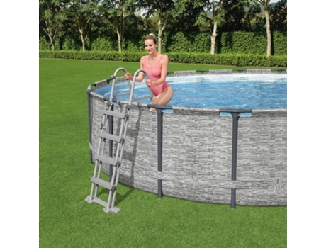 Escalera de seguridad para piscina 4 peldaños 122 cm BESTWAY