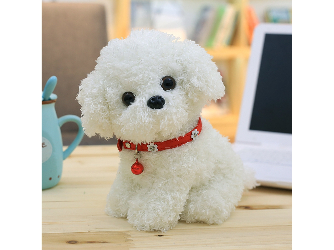 -juguete De Peluche Perro Teddy Simulación 12 Pulgadas Peluche Animado Portátil Atractivo Muñeco De Perro De Peluche