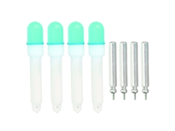 2026rebe-4pcs Bastones Luminosos Para Pesca Nocturna Con Led, Visibilidad Alta, Cola De Flotador Verde Fijo Para Cañas De Pescar