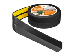Rodapié Pvc Autoadhesivo Flexible 40 X 40 Mm, Negro, 5 Metros