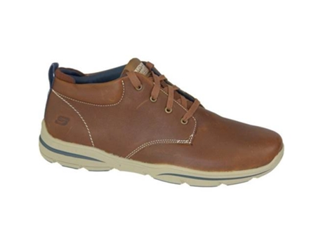 Zapatillas Deportivas SKECHERS Harper Melden Hombre (Marrón - Cuero Natural - 46)