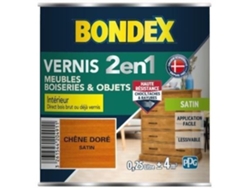Barniz Para Madera Interior Y Exterior Roble Dorado Satinado 0,25l Bondex