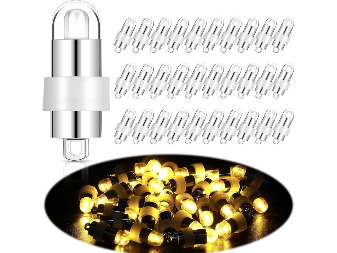 30 Bombillas Led Para Globos Y Farolillos De Papel, Funcionan Con Pilas Pequeñas, Son Resistentes Al Agua Y Proporcionan Una Luz Cálida Para Fiestas De Halloween. ¡hazlo Tú Mismo!