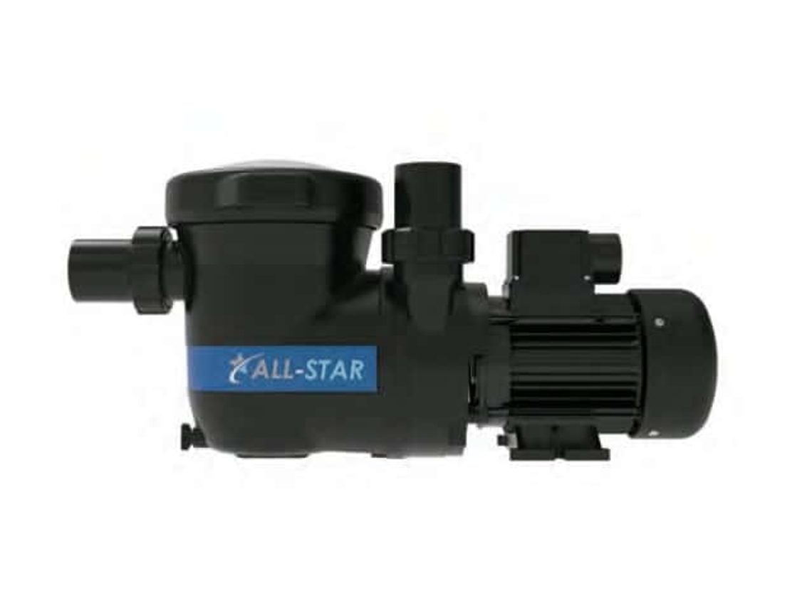 Bomba de piscina Poolstyle All Star de alto rendimiento, eficiente y silenciosa con prefiltro grande y protección térmica - Cilindro único de 0,5 HP