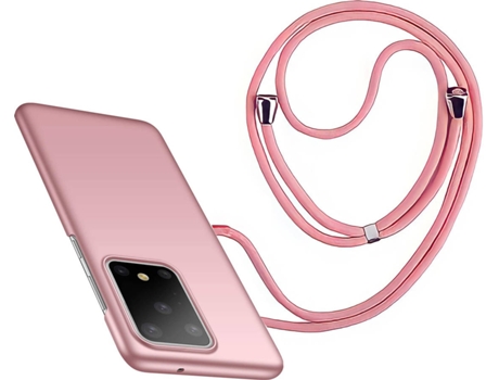 Funda Samsung S20 Ultra Turtleshell Rígida con Collar Rosa