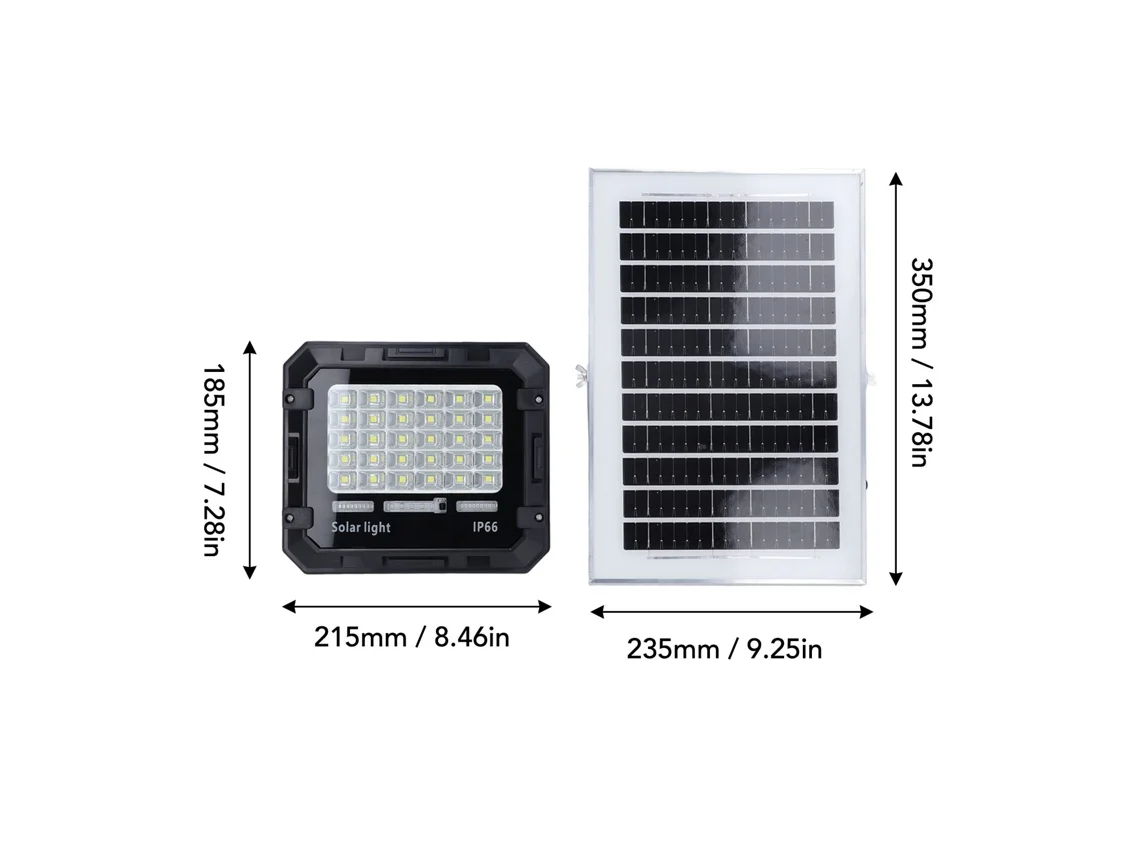 2026-as-luz Solar Led Exterior Impermeable 100w 30led Batería 4000mah Para Shed A500