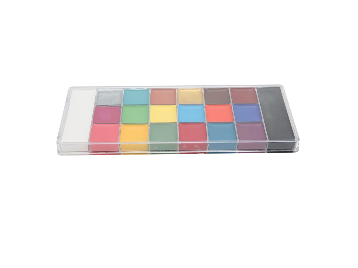 20 Cores Pintura Facial Corporal Alta Saturação Segura Hipoalergênica À Prova de Água para Festas Shows Cosplay