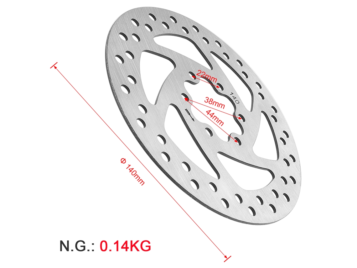 Disco De Freno De Acero Inoxidable De 140 Mm/160 Mm Para Patinete Eléctrico Con Pastillas Y Tornillos.