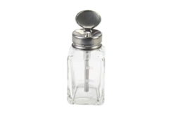 Frasco Cuadrado De Vidrio Con Dosificador, 180 Ml, Para Esmalte De Uñas Y Desmaquillante, Reutilizable.
