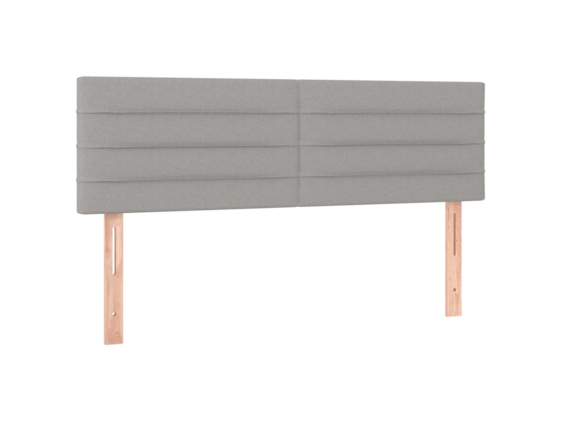 Maison Exclusive - Cabeceros 2 Unidades Tela Gris Claro 72x5x78/88 Cm