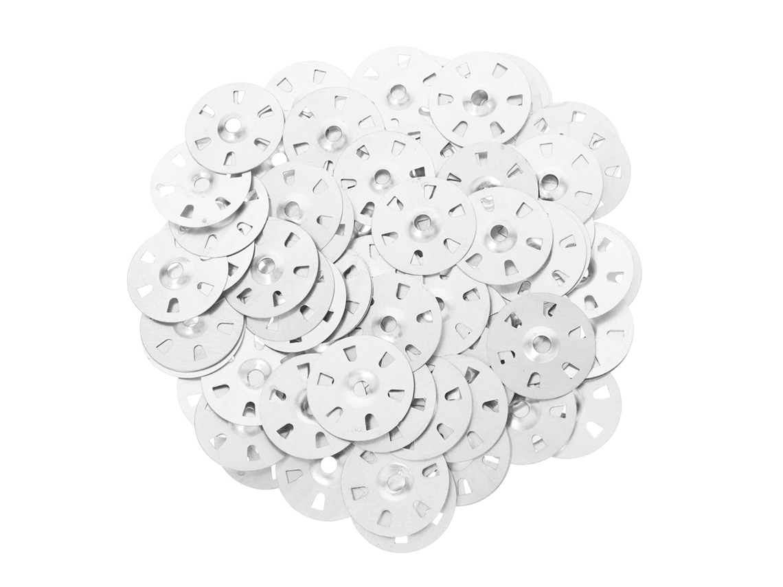 Juego De 100 Arandelas De Hierro Galvanizado Con Fijaciones Planas Para Paneles De Yeso Y ...