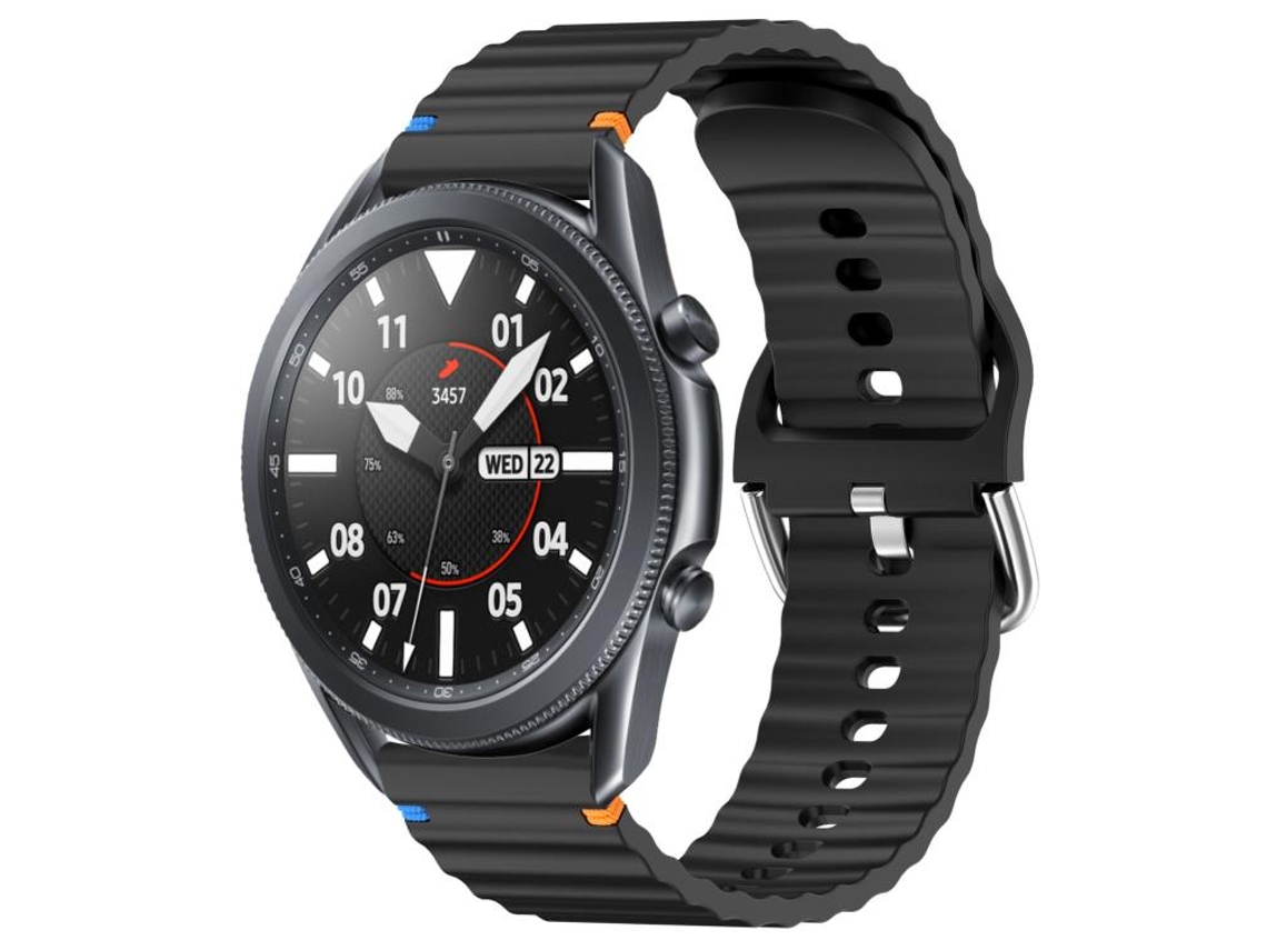 Correa para Samsung Galaxy Watch 3 (45 mm) - Silicona con textura ondulada cosida (22 mm)