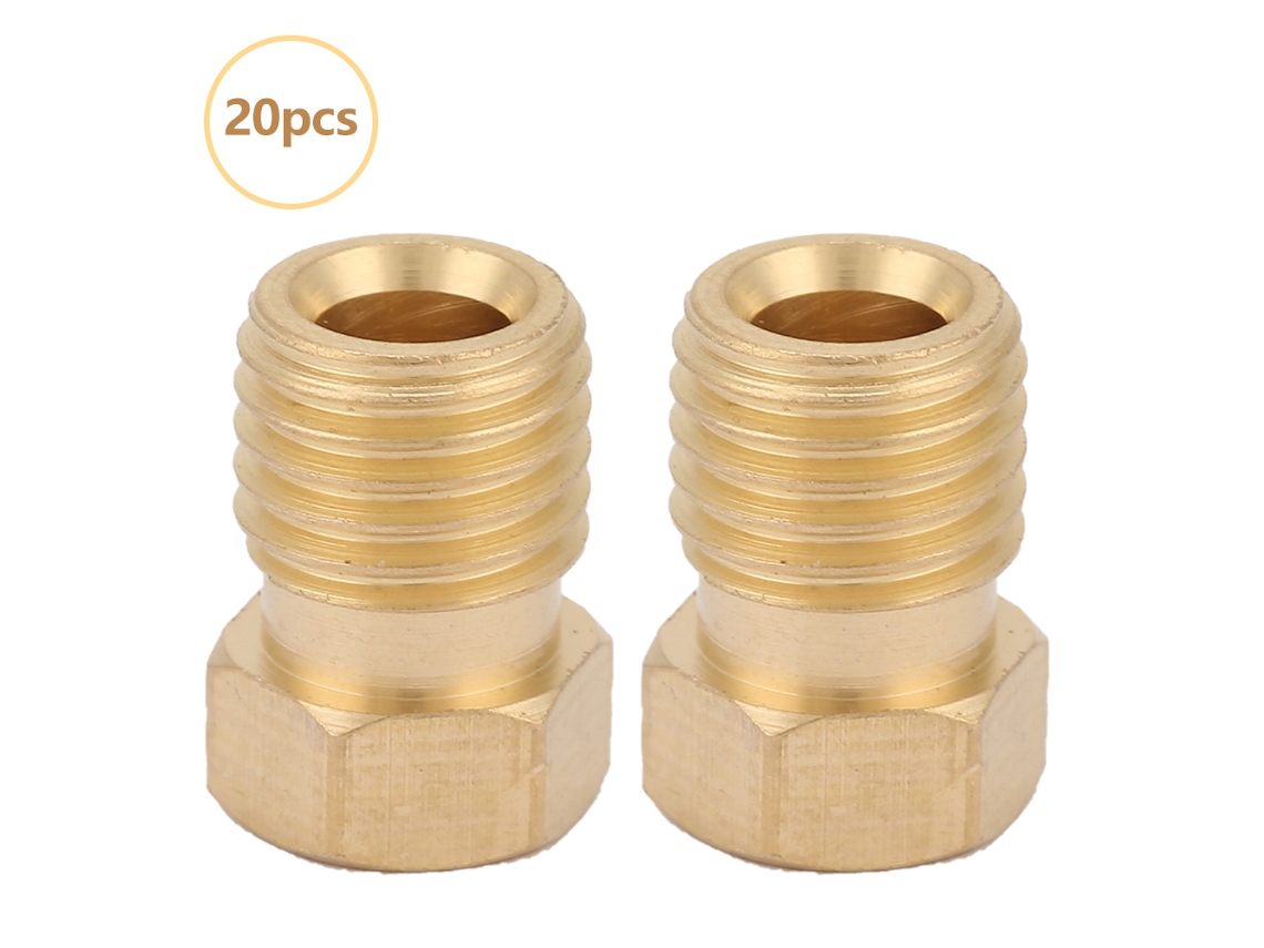 20 piezas de racores de latón para tuberías, adaptador NPT, rosca PA-4 M8*1, hembra, para tuberías.