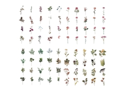 160 pegatinas de flores y mariposas para álbumes de recortes, pegatinas de flores y plantas naturales para manualidades y planificación de bricolaje.